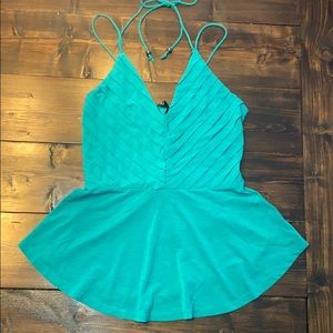 Teal spaghetti strap Jessica Simpson blouse